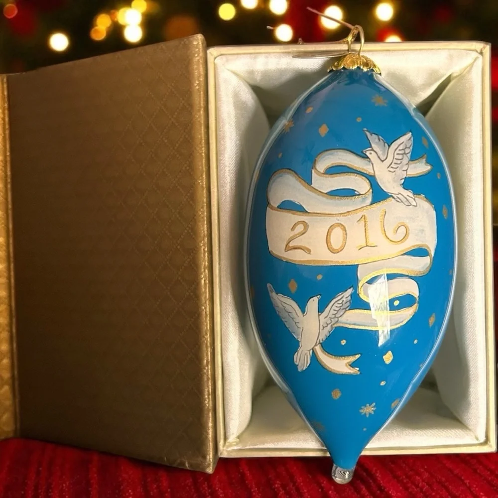 Pier 1  2016 Glass Angel Ornament Li Bien Replacement Christmas Decor Boxed